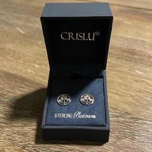 Never worn Crislu “Small World” sterling earrings